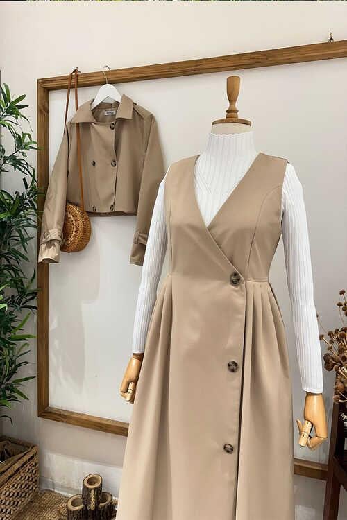 JİLE TRENÇ CEKET Camel