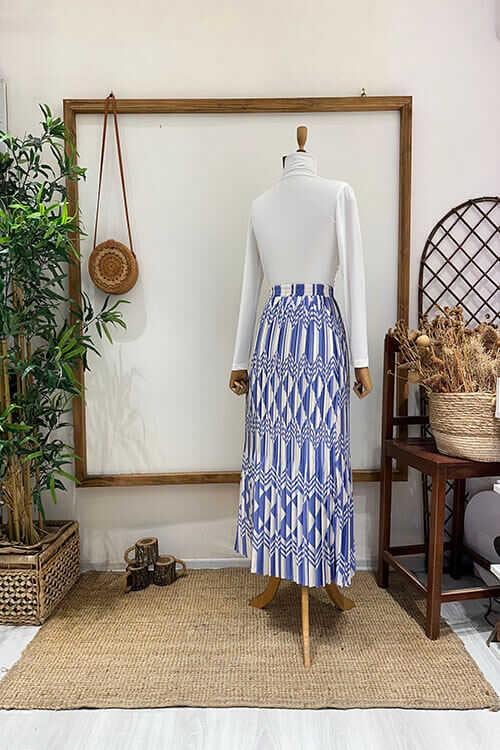 LADEN GEOMETRİK ETEK Lila