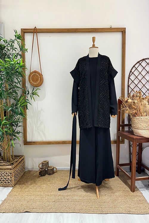 LARA 3 LÜ TAKIM Siyah