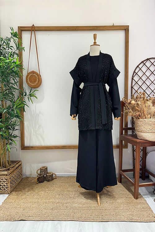 LARA 3 LÜ TAKIM Siyah