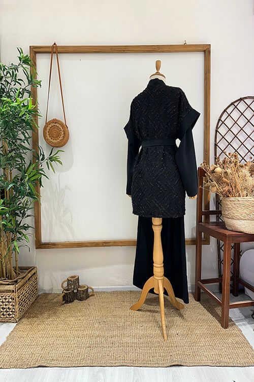 LARA 3 LÜ TAKIM Siyah