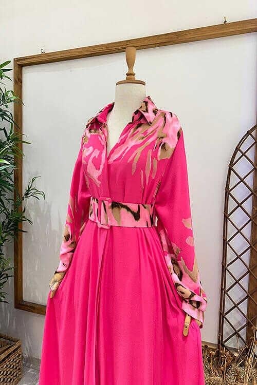 LİON GÖMLEK ELBİSE Pembe