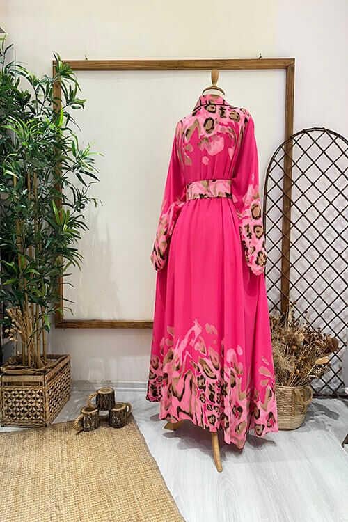 LİON GÖMLEK ELBİSE Pembe