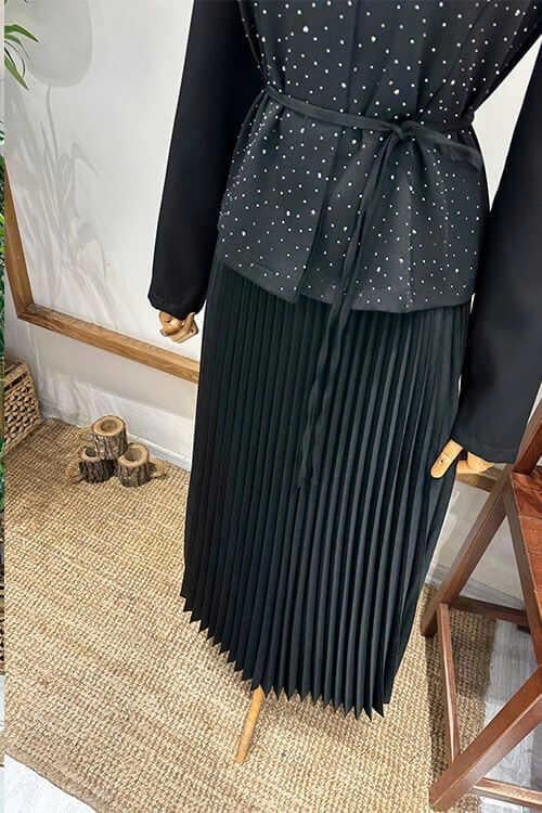 MAHPERİ TAŞLI TAKIM Siyah