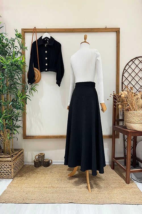 MİNİ CEKET ŞANEL TAKIM Siyah