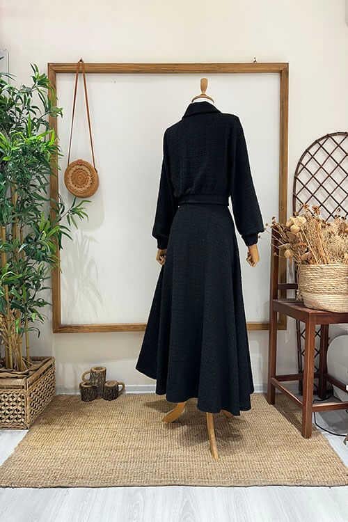 MİNİ CEKET ŞANEL TAKIM Siyah