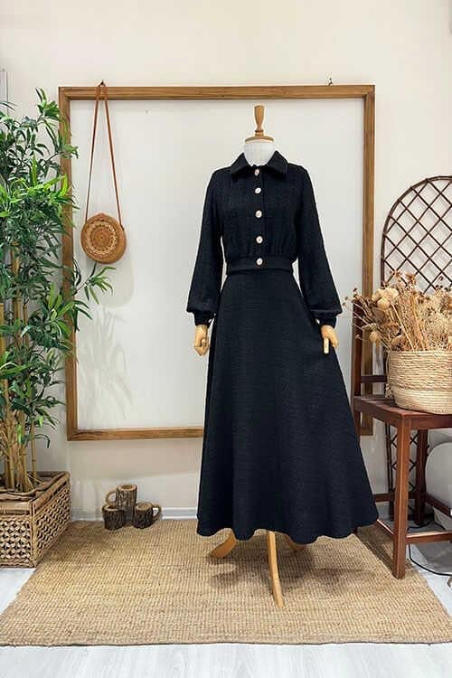 MİNİ CEKET ŞANEL TAKIM Siyah