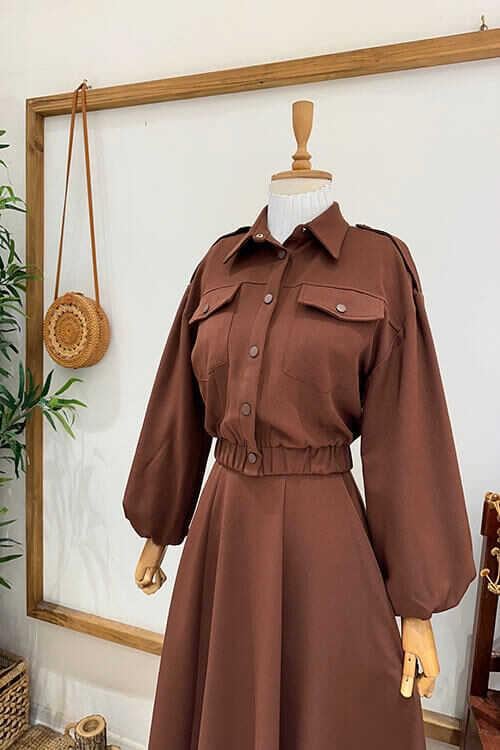 MİNİ CEKET TAKIM Kahve