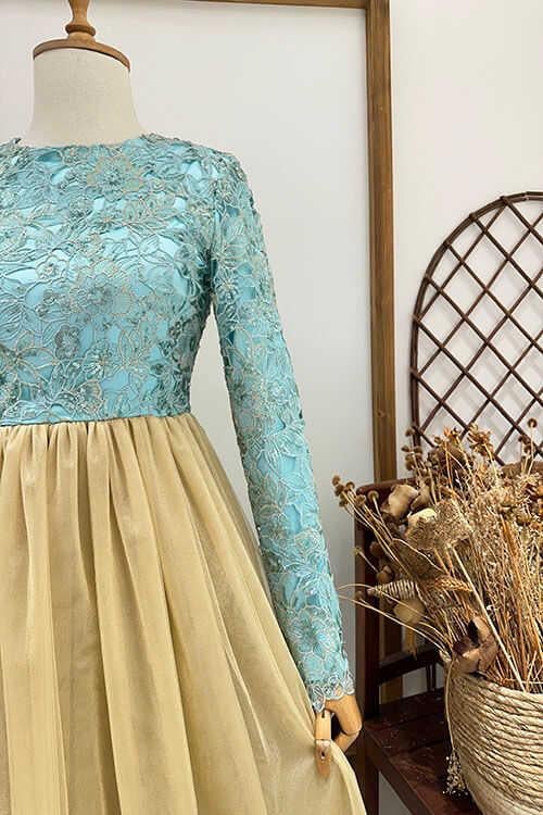 PAYETLİ TÜLLÜ ABİYE Gönül Kolat