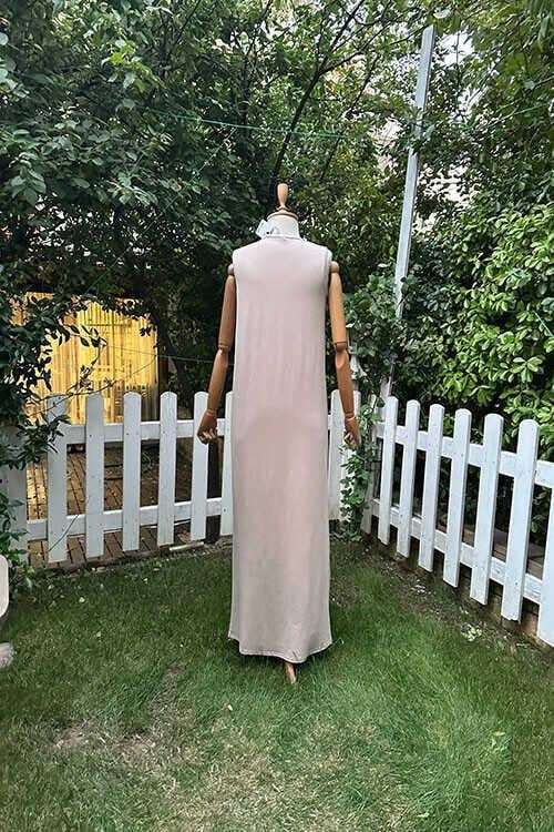 PENYE İÇLİK ELBİSE BEYAZ/SİYAH/TEN