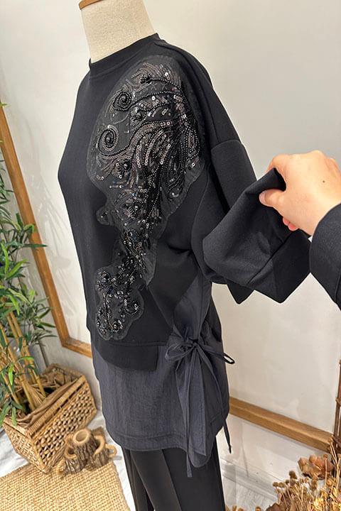 SADRA TAŞLI TAKIM Siyah