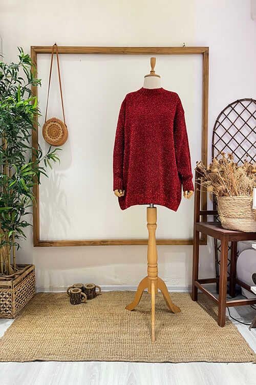 SİMLİ KAZAK Kırmızı