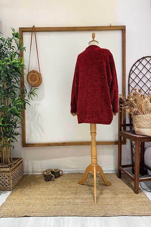 SİMLİ KAZAK Kırmızı