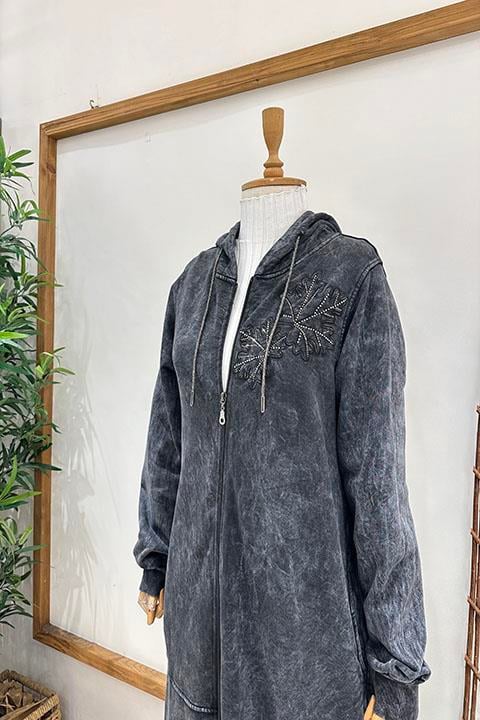 TAŞ ÇİÇEKLİ İTHAL KAP Siyah