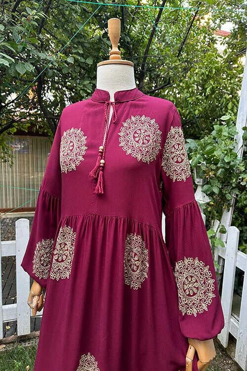 TURA ELBİSE Bordo