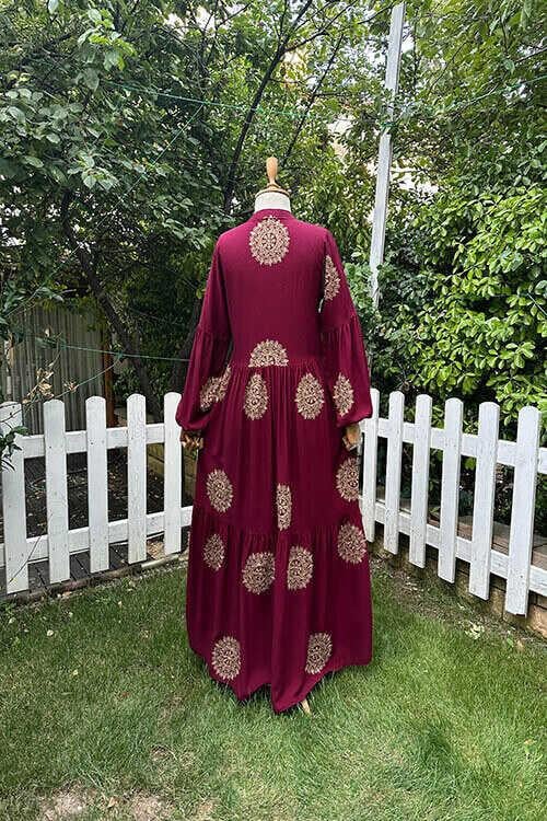 TURA ELBİSE Bordo