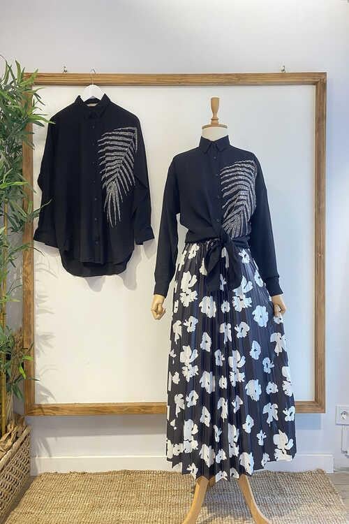 Yaprak Taşlı Gömlek