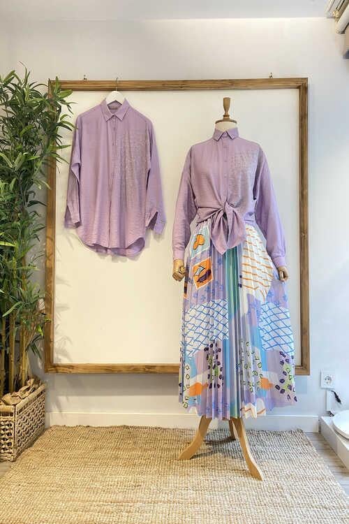 Yaprak Taşlı Gömlek