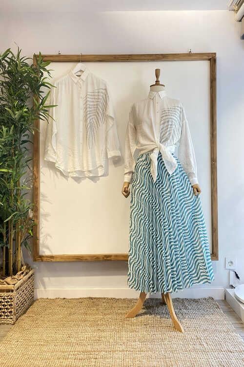 Yaprak Taşlı Gömlek