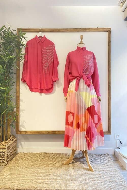 Yaprak Taşlı Gömlek