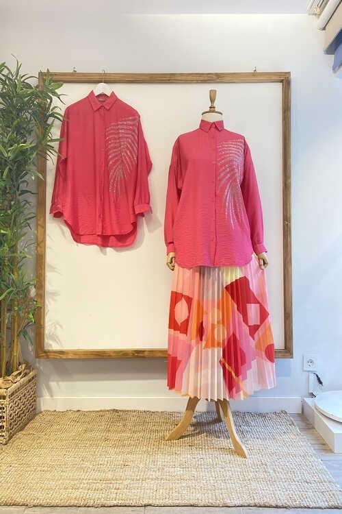 Yaprak Taşlı Gömlek