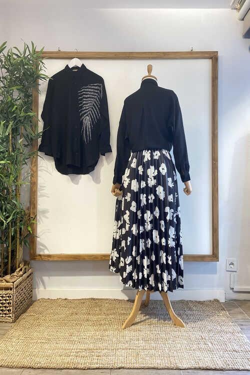 Yaprak Taşlı Gömlek