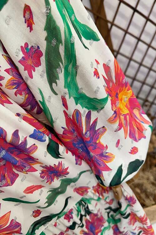 YASEMİN SİMLİ ELBİSE Beyaz