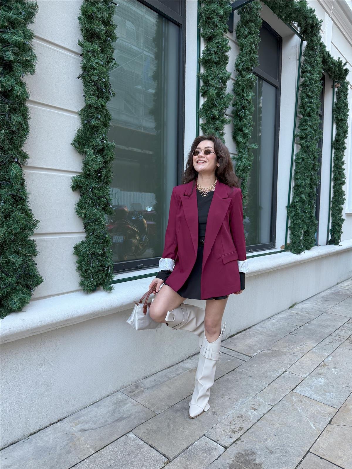 3049 Ceket Bordo