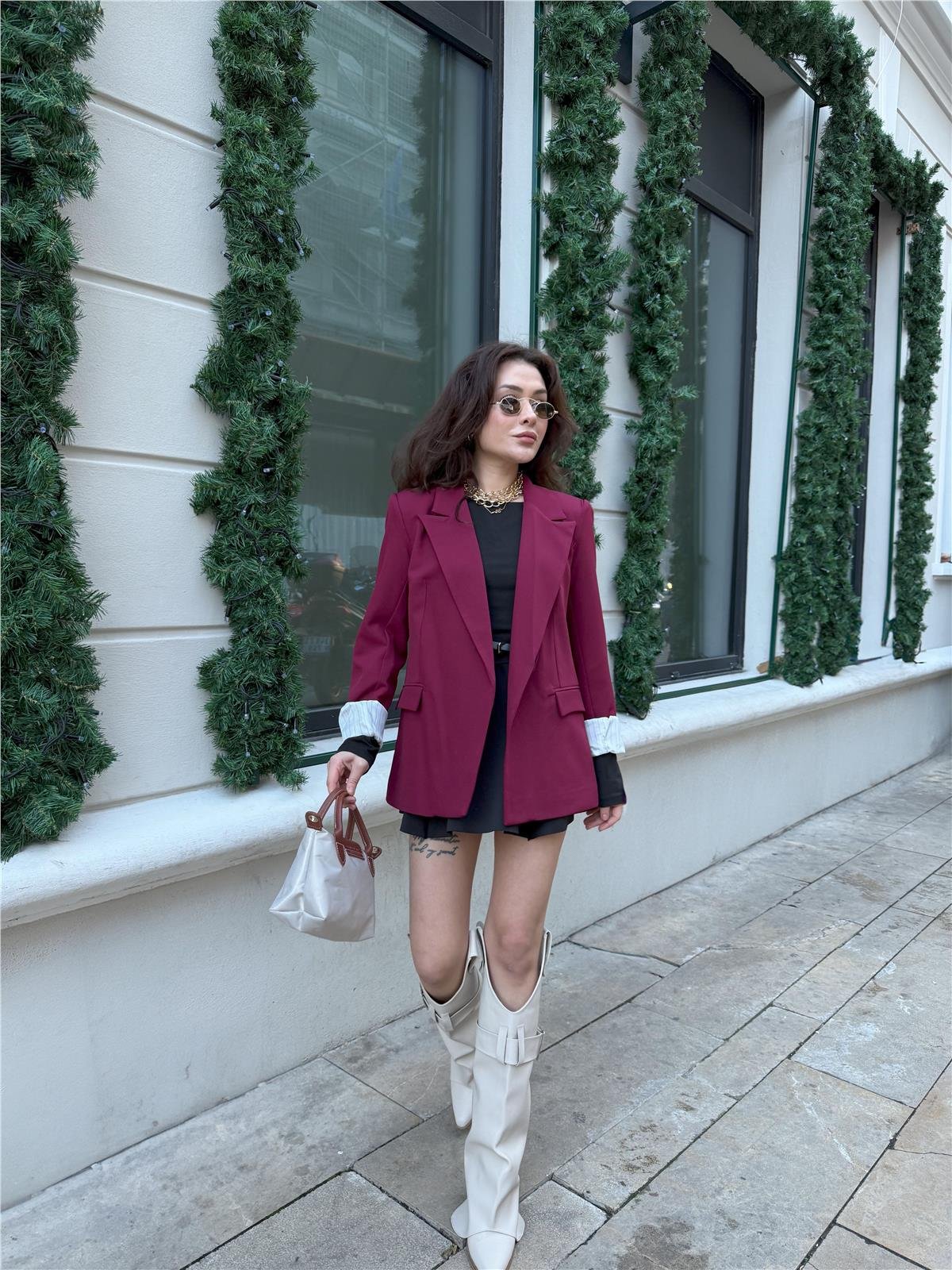 3049 Ceket Bordo