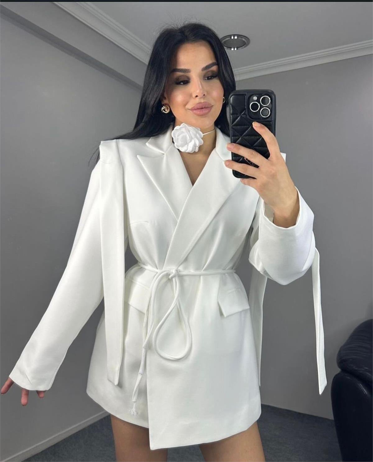 3078 Ceket Beyaz