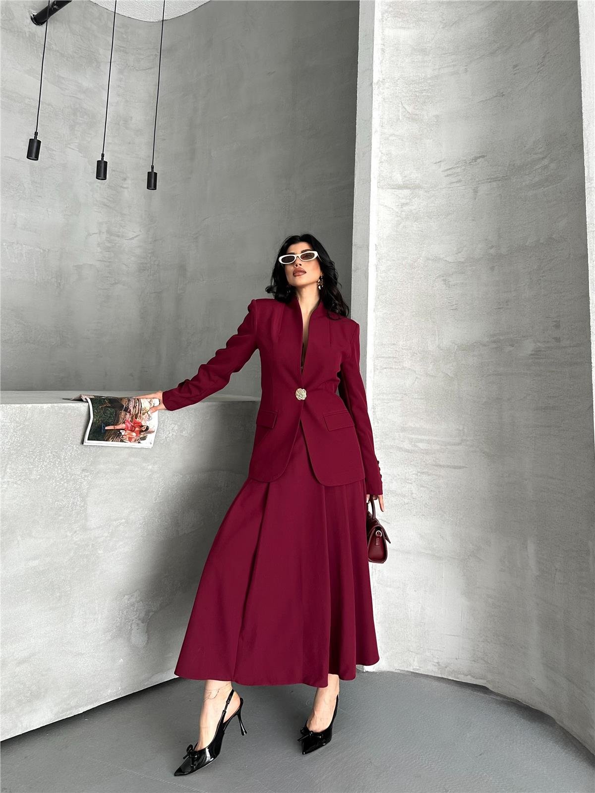 3121 Takım Bordo