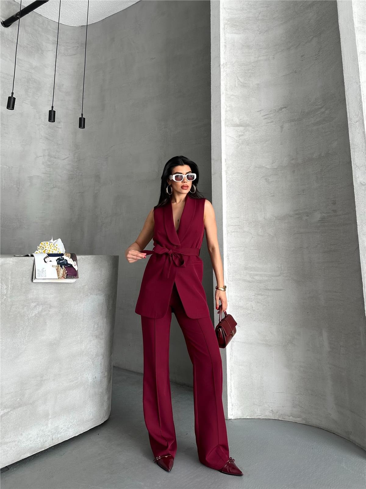 3123 Takım Bordo