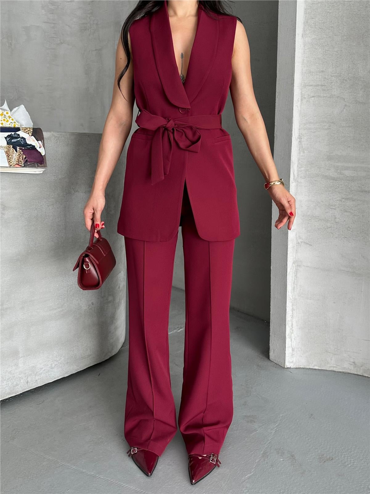 3123 Takım Bordo
