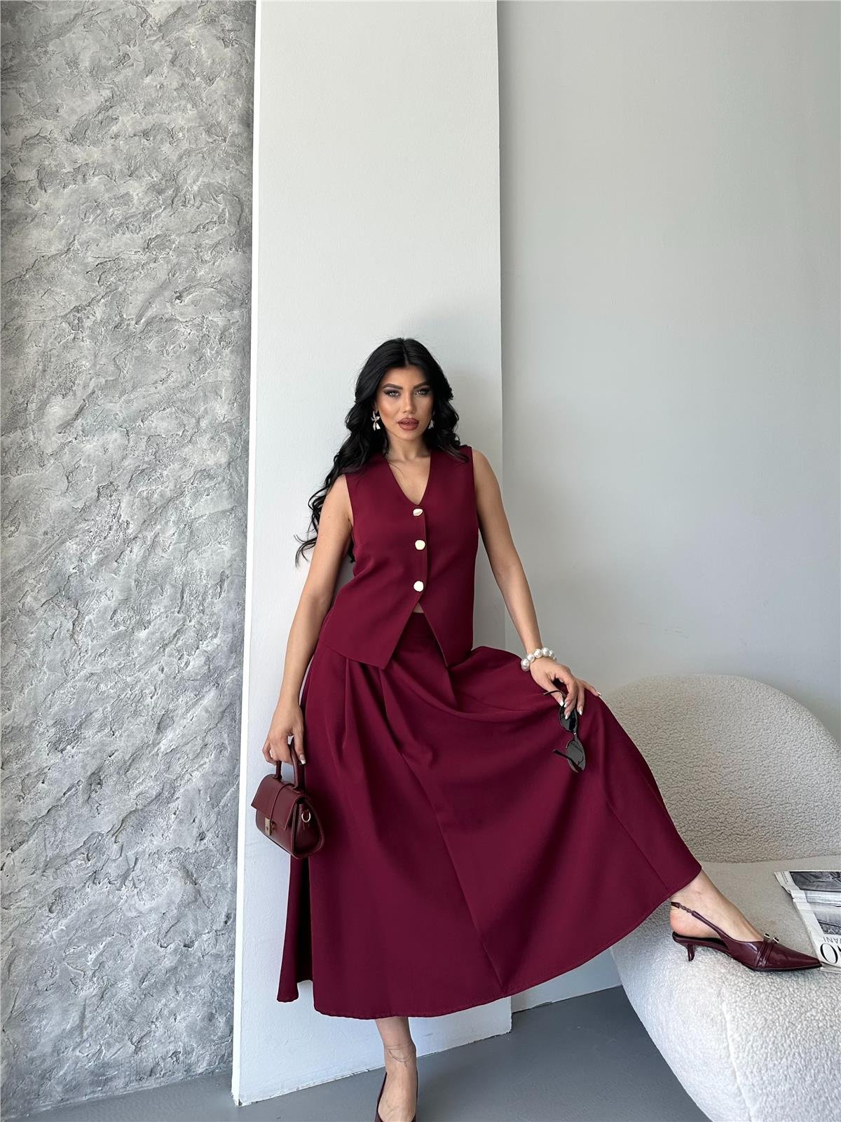 3124 Takım Bordo