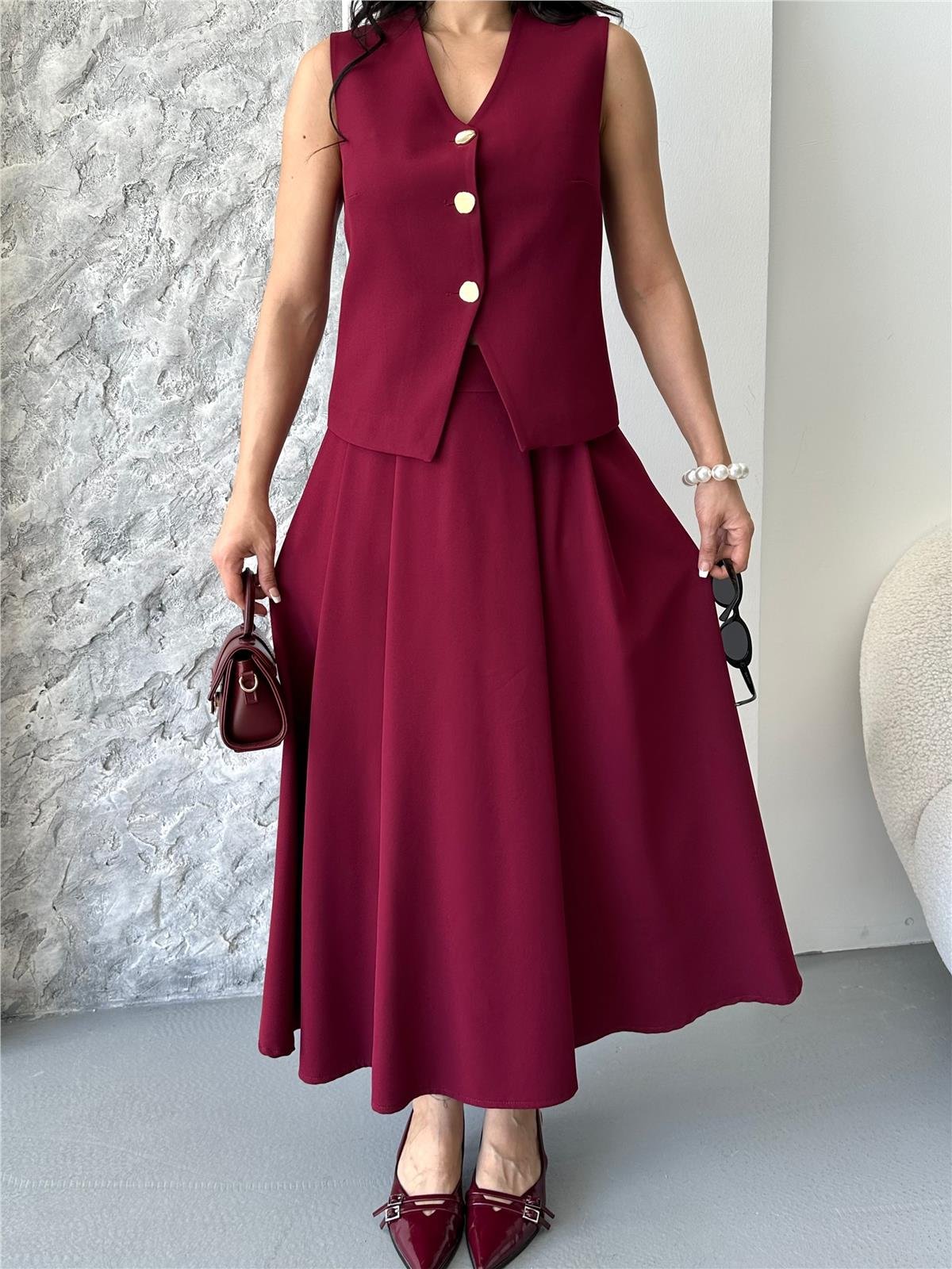 3124 Takım Bordo