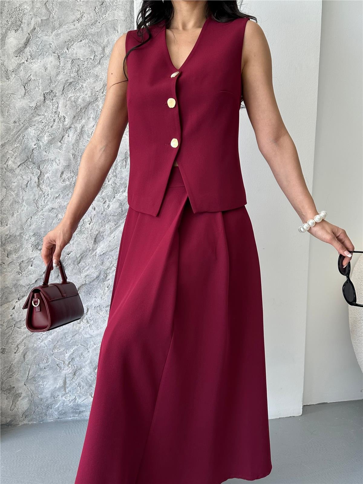 3124 Takım Bordo