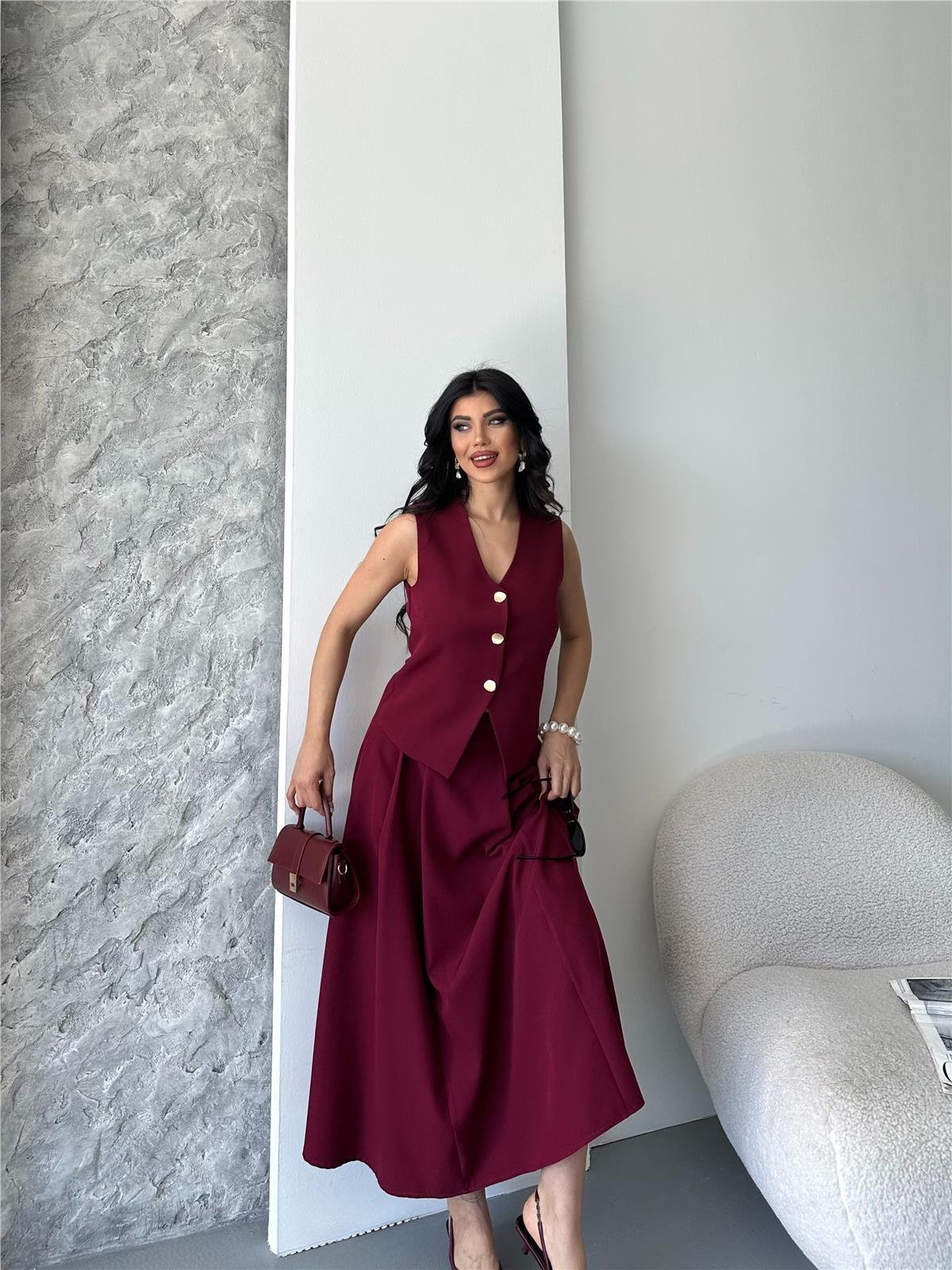 3124 Takım Bordo