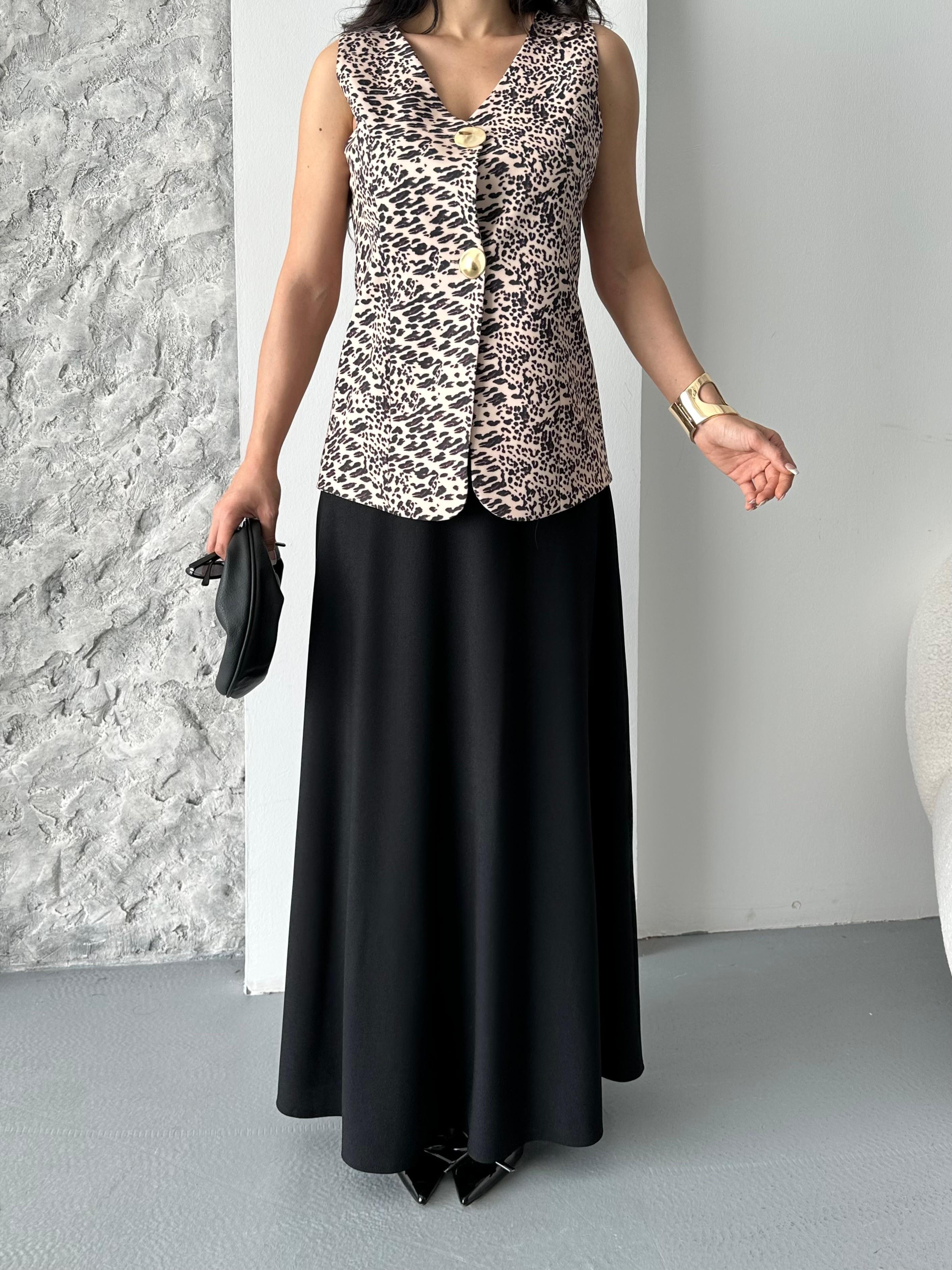 3128 Takım Leopar-Siyah
