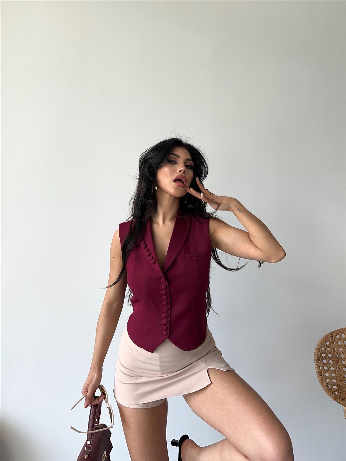 3131 Yelek Bordo
