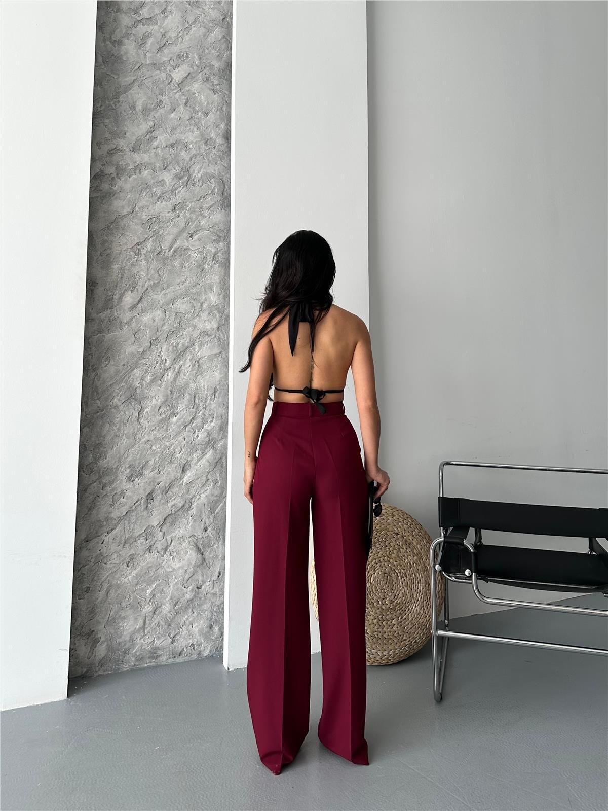 5014 Pantolon Bordo