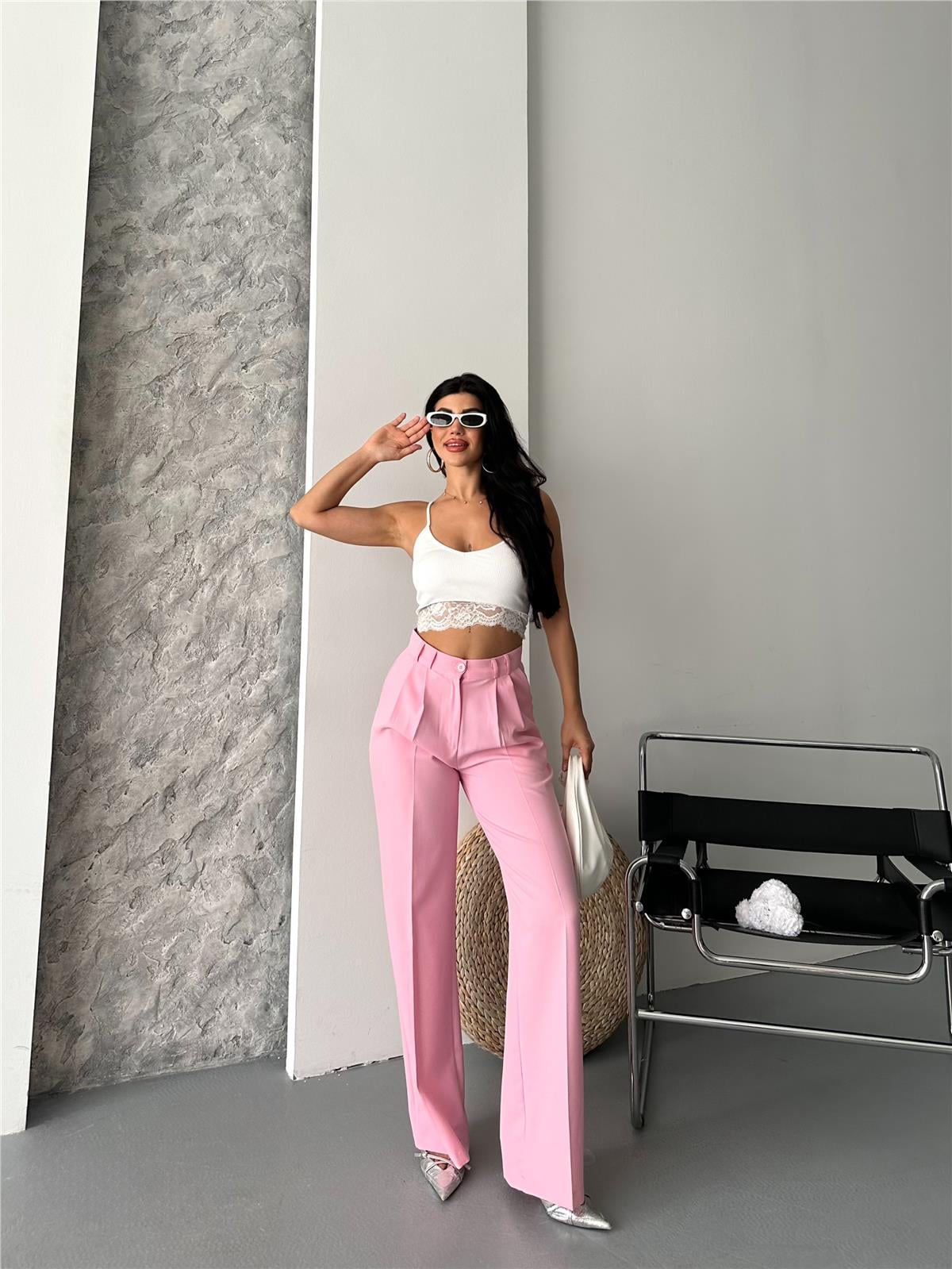 5014 Pantolon Pembe