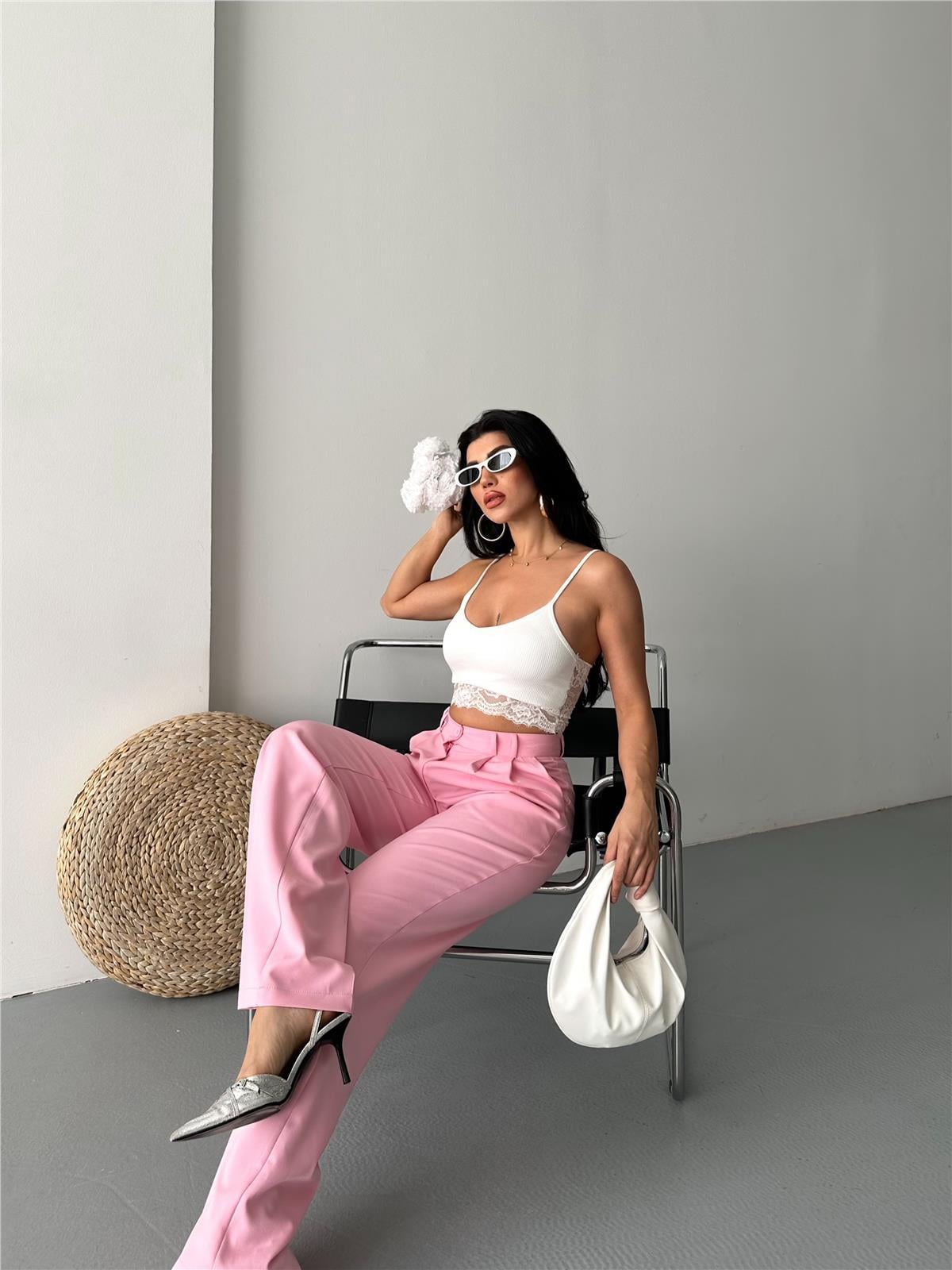 5014 Pantolon Pembe