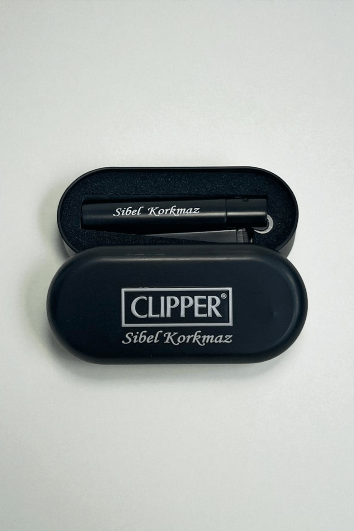 Kişiye Özel Clipper Gazlı Çakmak Kutusu ile