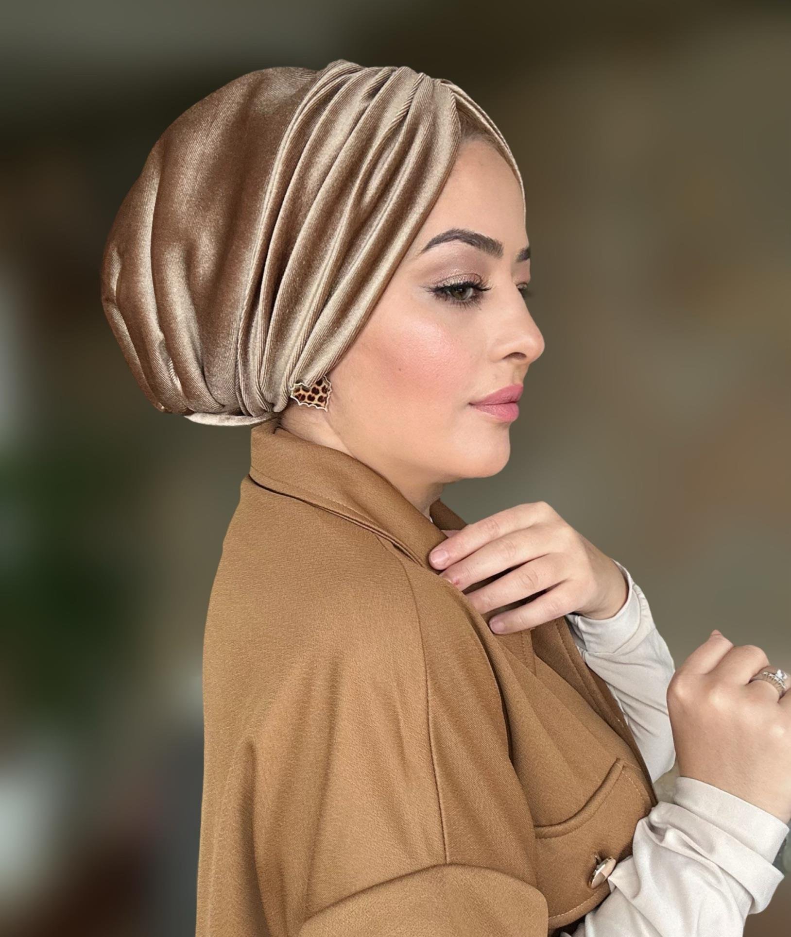  KADİFE SÜTLÜ KAHVE DRAPE DOLGULU BONE