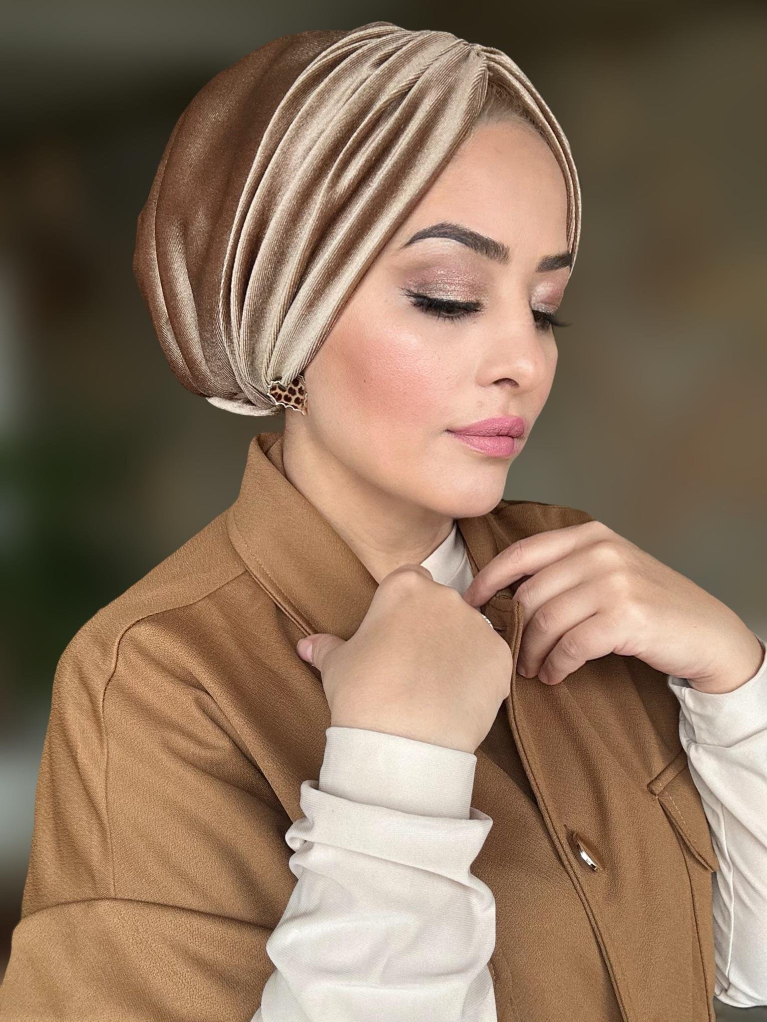  KADİFE SÜTLÜ KAHVE DRAPE DOLGULU BONE