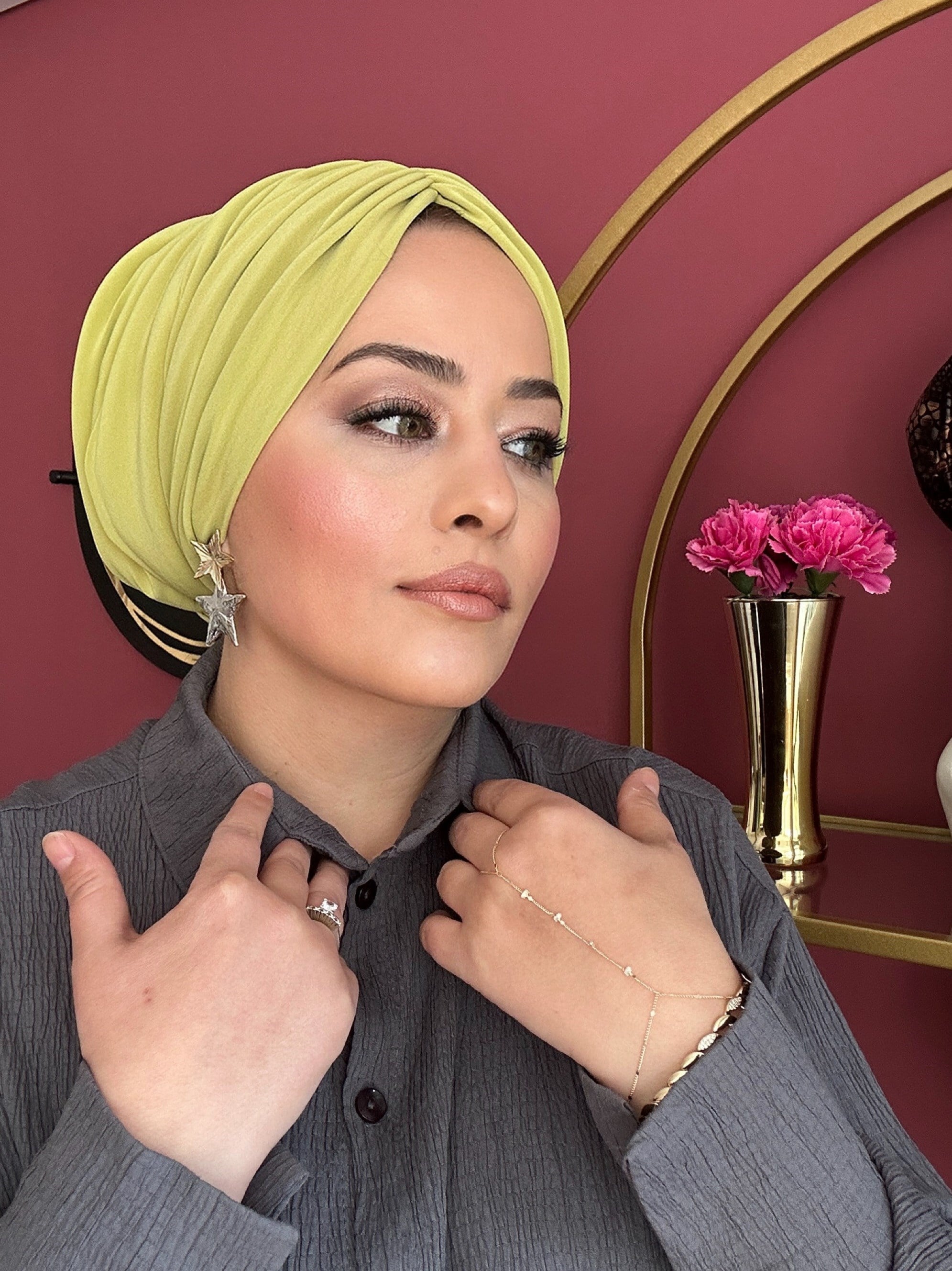 AÇIK YEŞİL DRAPE DOLGULU BONE