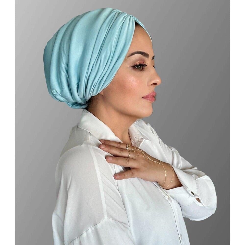 Bebe mavi drape dolgulu bone