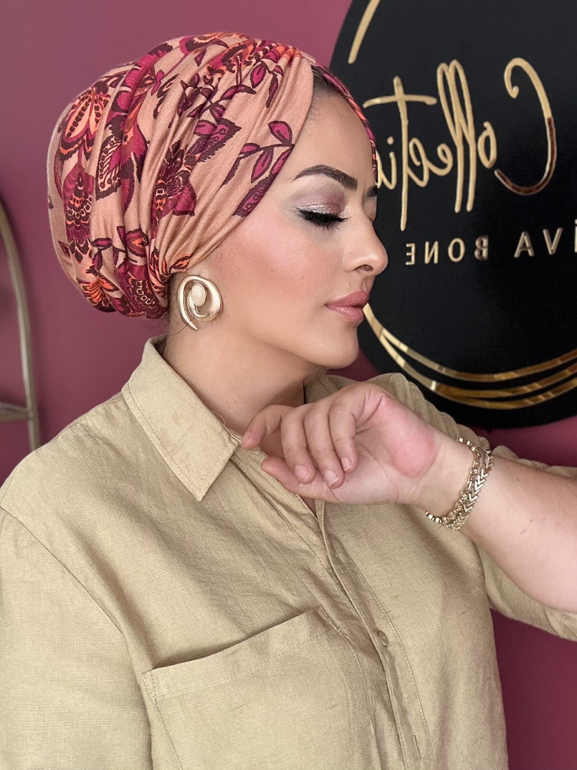 ETNİK DESEN DRAPE DOLGULU BONE