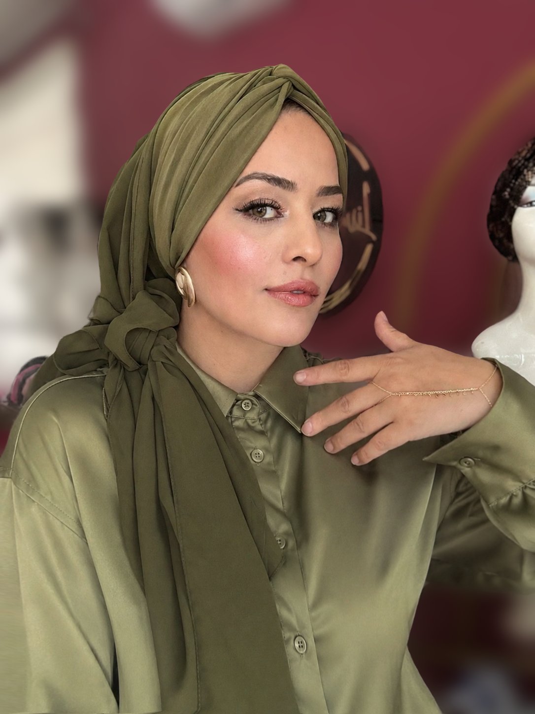 HAKİ YEŞİL DÜĞÜM DOLGULU BONEŞAL