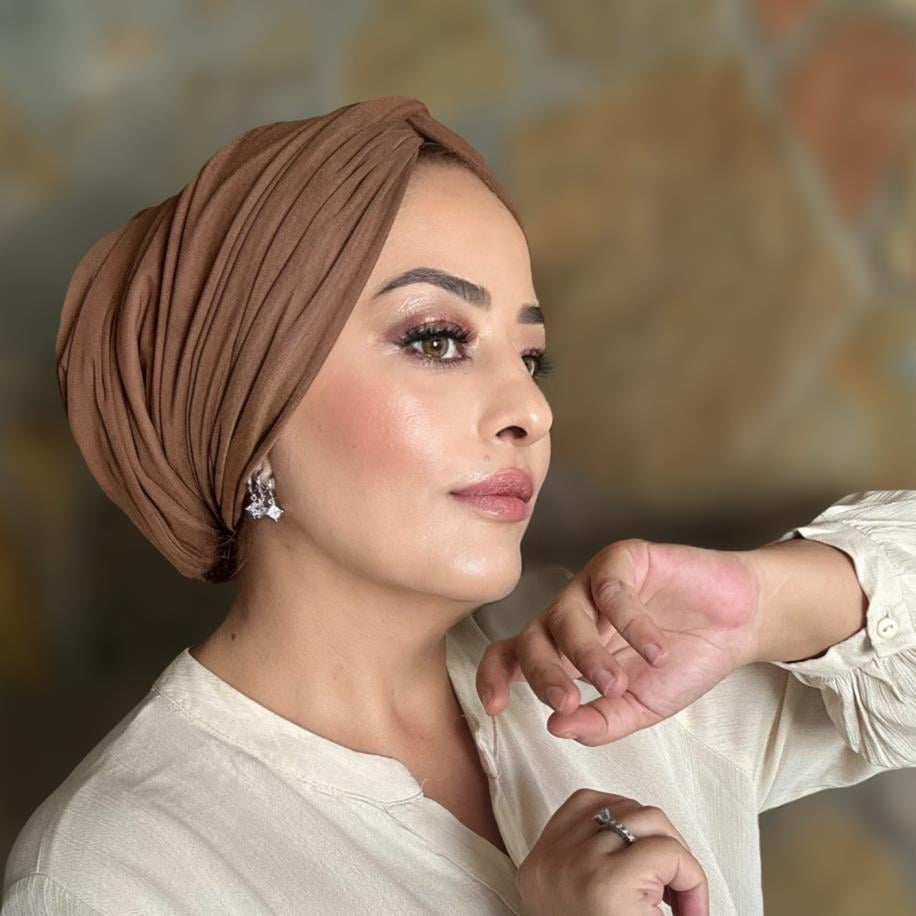 KAHVERENGİ TÜLLÜ DOLGUSUZ DÜĞÜM BONE